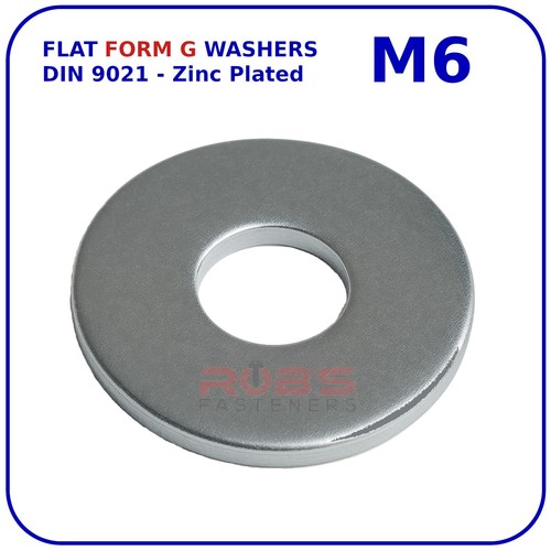 Form washers flat large - m6,