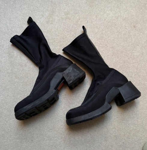 Miista black sock boots - boots, biker