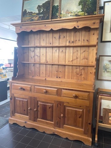 Large rustic pine dresser - pine,