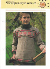 Vintage Hamlyn Knitting Patterns for Children - Scandi Aran Fairisle