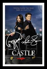 Nathan Fillion & Stana Katic - Castle Autograph Signed & Framed Photo
