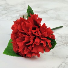 ARTIFICIAL SILK FLOWERS SINGLE CARNATION BUTTONHOLE 7 COLOURS 