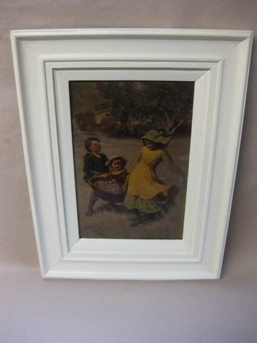 Antique framed crystoleum - antique,