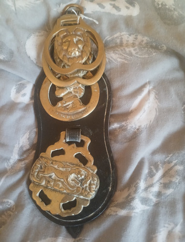 Horse brasses leather strap - on,