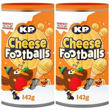 2 X KP Snacks Cheese Footballs (142g Each) - Wafer Balls With Cheesy Filling