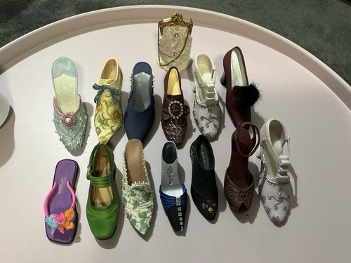 12x vintage miniature shoe - miniature,