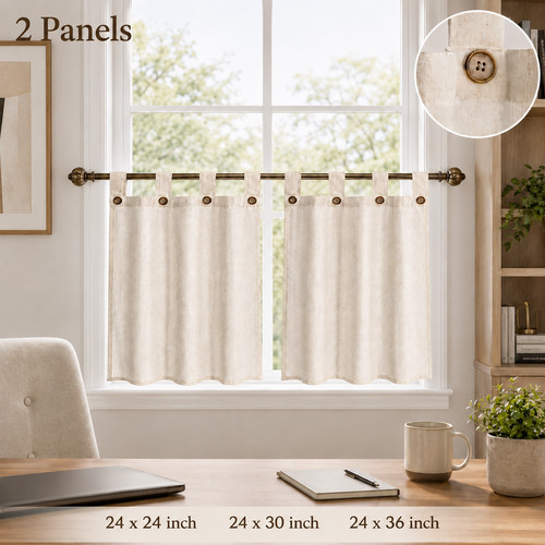 Pair short tier curtain - pair,