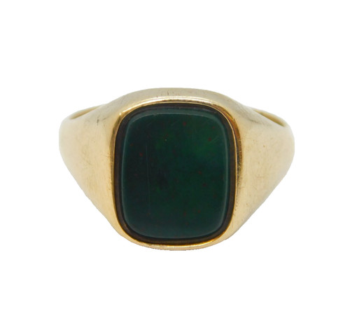 9ct yellow gold bloodstone - 9ct,