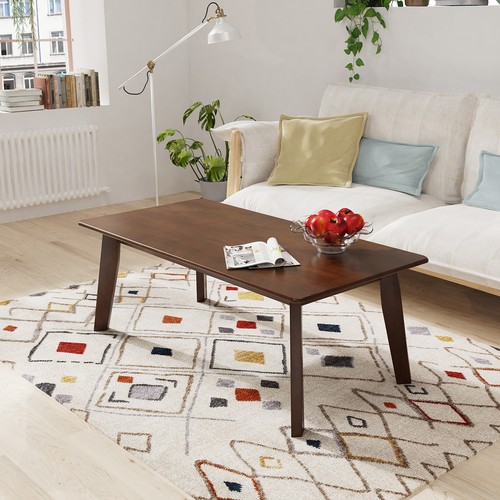 120cm brown rectangular coffee - 120cm,