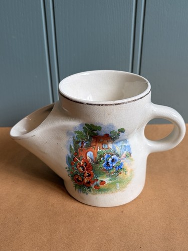 Vintage teapot shaped ceramic - teapot,