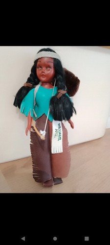 Vintage native doll leather - native, doll.