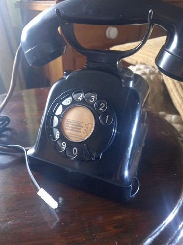 Vintage black rotary dial - vintage,
