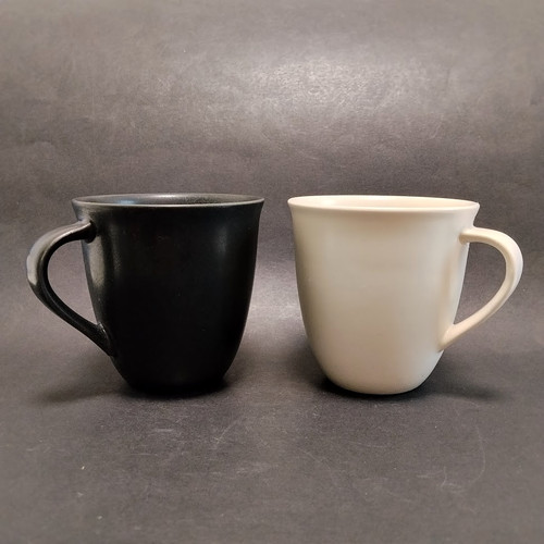 Stoneware coffee mug set pair - stoneware,