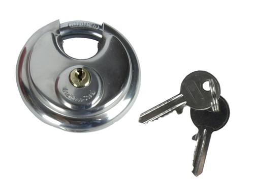 Round discus shackle padlock - round,