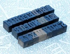 A-Z alphabet letterpress