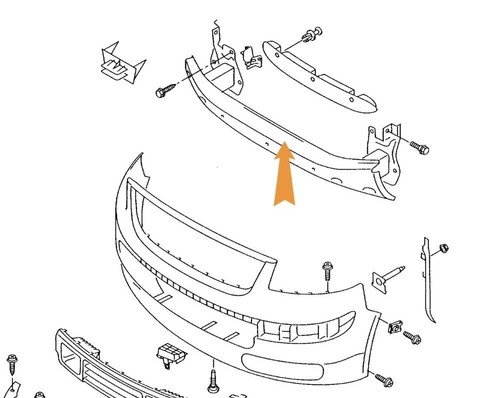 Front bumper reinforcement - front,