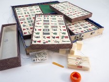 Vintage Mah Jong Set ~ "Chinese game of four winds"  with original case