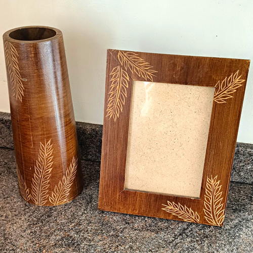 Wooden leaf pattern - leaf,