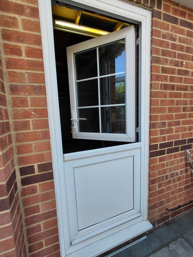 White upvc stable door - white,