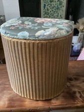 Lloyd Loom Lusty Gold Storage Stool Box Laundry Bin 41 X31 X 41 Cm Tall