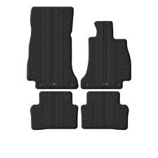 TRAVALL All Weather Floor Mats for Mercedes E-Class 2016-  Premium Black Rubber