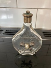Vintage Glass Bottle with Silver Top - 11 cm high - Perfume Display Collectable