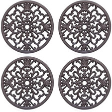 4Pc Round Trivet Tea Pot Pan