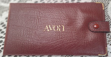 Vintage Cheque Book Cover Holder from AVON Genuine Leather Made in Italy