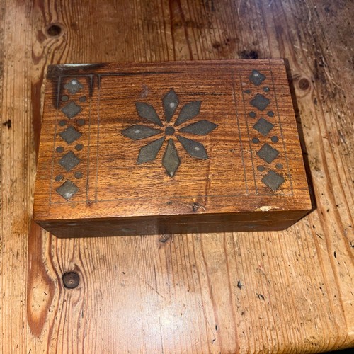 Vintage small wooden hinged - vintage,