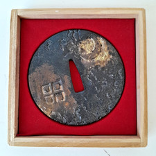 Tsuba Amako Clan From Sengoku Period Boxed