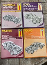 Haynes manuals, Volvo 240, Vauxhall cavalier, Morris Ital, classic Mini, Peugeot