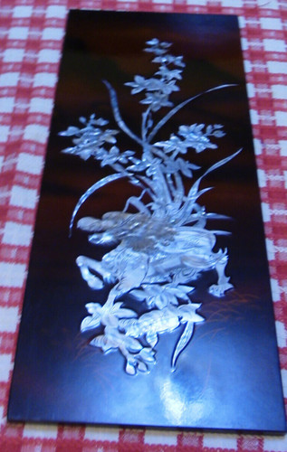 Antique mother pearl wall - of,