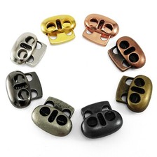 Solid Brass Stopper Cord Lock Bean Toggle Clip Apparel Shoelace Lanyard BCS