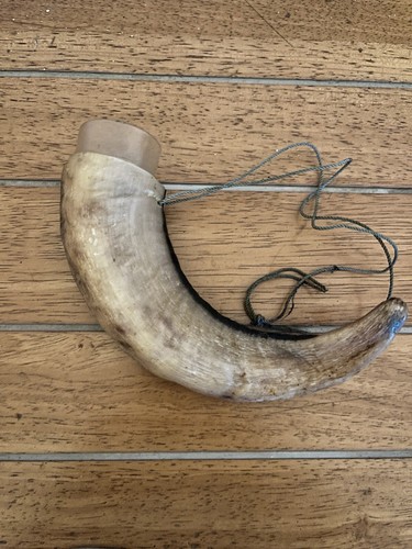 Vintage drinking horn with - vintage,