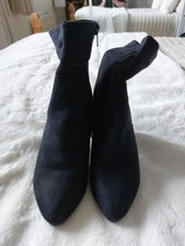 Women's Black Suede Ankle Boots Size 6