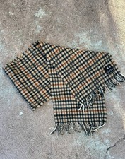 Daks Vintage Wool Check Scarf 90s