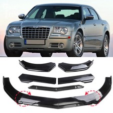 Glossy Adjustable Front Bumper Lip Spoiler Splitter For Chrysler 300C Saloon