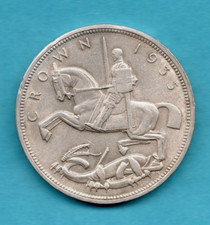 A 1935 SILVER CROWN COIN. 25 YEAR JUBILEE OF KING GEORGE V. LOVELY CONDITION.