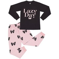 Kids Girls Pyjamas Black Lazy