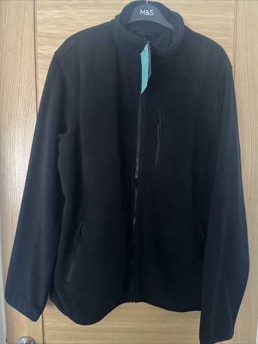 Men black fleece jacket - men's,