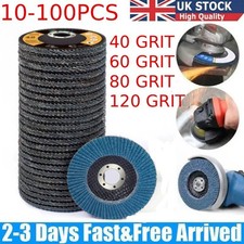 10-20x FLAP GRINDING SANDING DISCS 115mm 40 60 80 120 GRIT FOR ANGLE WHEEL COBRA