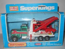 MATCHBOX SUPER KINGS K-20 PETERBILT WRECK TRUCK MINT/PERFECT MIB (LIGHTER GREEN
