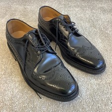 Men’s Charles Tyrwhitt Black Leather Paddington Brogue Shoes Size UK 8 (G Fit)