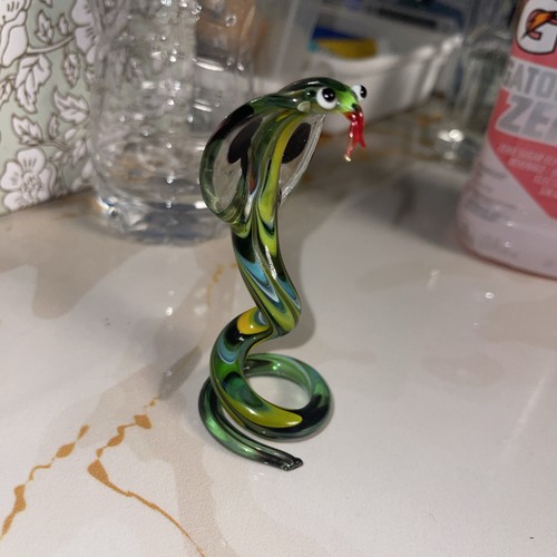 Cobra glass sculpture - cobra,