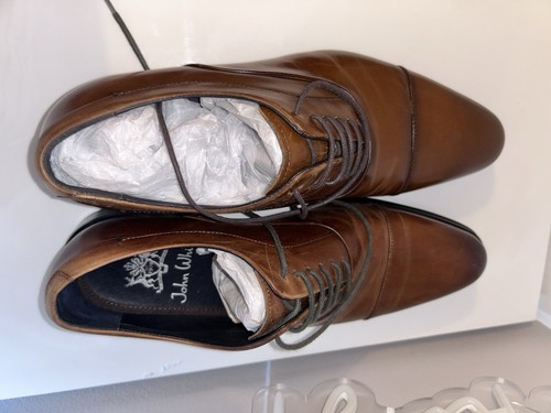 John white men brown - white, leather