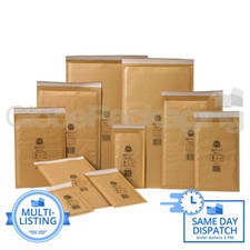GENUINE JIFFY AIRKAFT GOLD PADDED BUBBLE ENVELOPES BAGS *ALL SIZES/QTY'S*