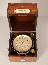 MARINE CHRONOMETER clock PRECISION ANTIQUE TIMEPIECE - PORTHOUSE, LONDON working