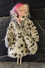 Faux Fur Fluffy Grey/Black