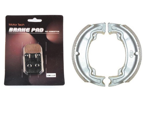 Front brake pads rear shoes - front,