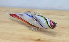 Vintage 1970s Murano 38cm Colourful Art Glass Fish Figurine 
